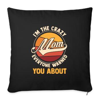 Mama Retro Mutter Geschenk - Sofakissenbezug 45 x 45 cm - Schwarz - Vorne