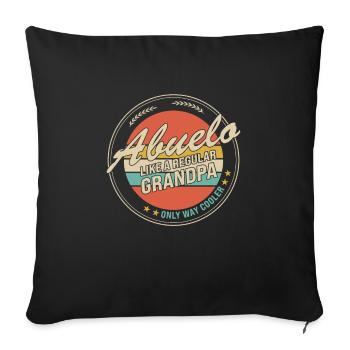 Großvater Abuelo Großvater Familie Geschenk - Sofakissenbezug 45 x 45 cm - Schwarz - Vorne