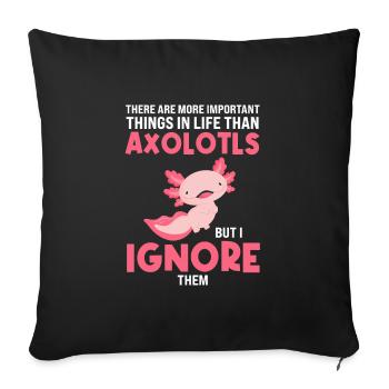 Axolotl Axolotl Tiergeschenk - Sofakissenbezug 45 x 45 cm - Schwarz - Vorne
