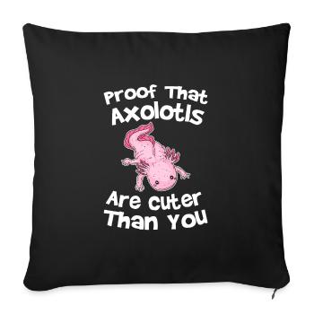 Axolotl Axolotl Tiergeschenk - Sofakissenbezug 45 x 45 cm - Schwarz - Vorne