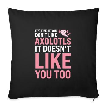 Axolotl Axolotl Tiergeschenk - Sofakissenbezug 45 x 45 cm - Schwarz - Vorne