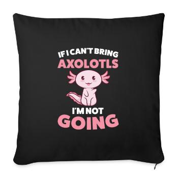 Axolotl Axolotl Tiergeschenk - Sofakissenbezug 45 x 45 cm - Schwarz - Vorne