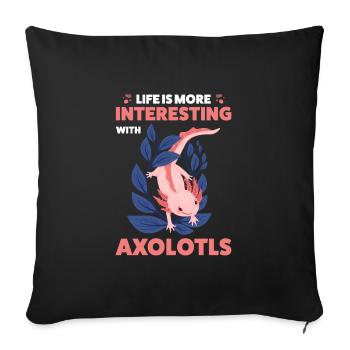 Axolotl Axolotl Tiergeschenk - Sofakissenbezug 45 x 45 cm - Schwarz - Vorne