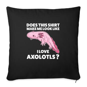 Axolotl Axolotl Tiergeschenk - Sofakissenbezug 45 x 45 cm - Schwarz - Vorne