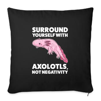 Axolotl Axolotl Tiergeschenk - Sofakissenbezug 45 x 45 cm - Schwarz - Vorne