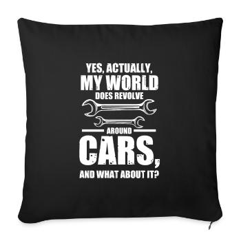 Autos Autos Autoliebhaber Geschenk - Sofakissenbezug 45 x 45 cm - Schwarz - Vorne