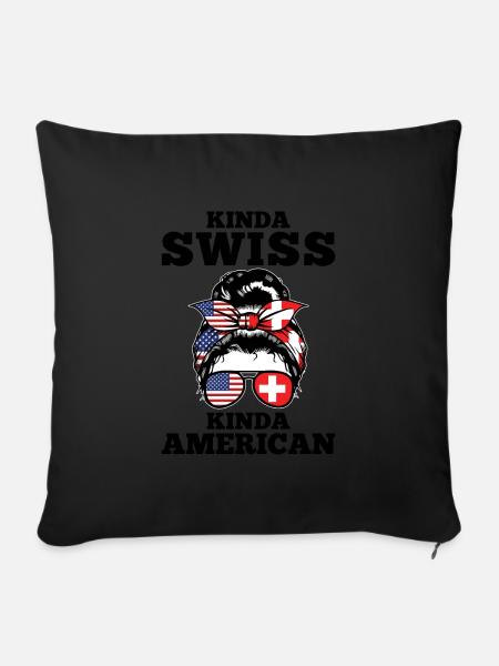 Schweizer Schweizer Schweiz Geschenk - Sofakissenbezug 45 x 45 cm - Schwarz