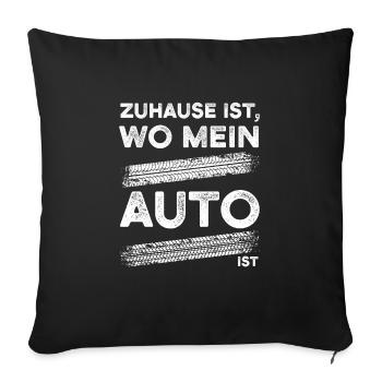 Auto Garage Autoliebhaber Geschenk - Sofakissenbezug 45 x 45 cm - Schwarz - Vorne