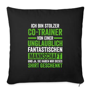 Co-Trainer Sport Assistenztrainer Geschenk - Sofakissenbezug 45 x 45 cm - Schwarz - Vorne