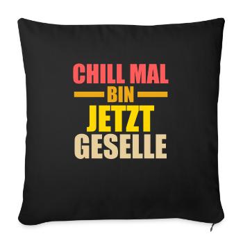 Geselle Prüfung Gesellen Prüfung Geschenk - Sofakissenbezug 45 x 45 cm - Schwarz - Vorne