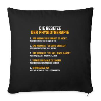 Physiotherapie Beruf Physiotherapeut Geschenk - Sofakissenbezug 45 x 45 cm - Schwarz - Vorne