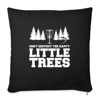 Discgolfer Discgolf Discgolfing Geschenk - Sofakissenbezug 45 x 45 cm - Schwarz - Vorne