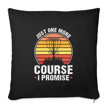 Discgolfer Discgolf Discgolfing Geschenk - Sofakissenbezug 45 x 45 cm - Schwarz - Vorne