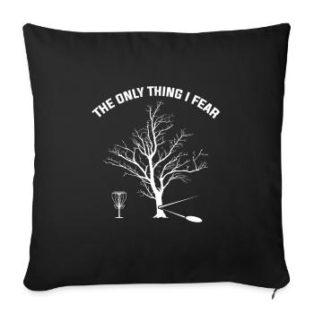Discgolfer Discgolf Discgolfing Geschenk - Sofakissenbezug 45 x 45 cm - Schwarz - Vorne