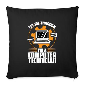 Technischer Support Computertechniker Technischer - Sofakissenbezug 45 x 45 cm - Schwarz - Vorne