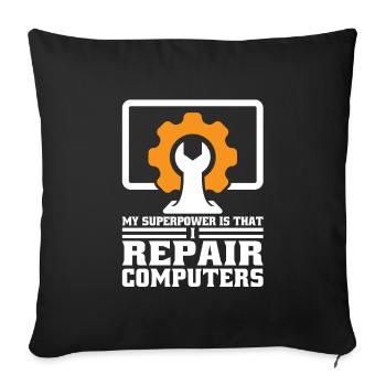 Technischer Support Computertechniker Technischer - Sofakissenbezug 45 x 45 cm - Schwarz - Vorne