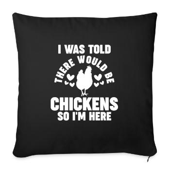 Hühnerhaltung Tierhaltung Geschenk - Sofakissenbezug 45 x 45 cm - Schwarz - Vorne