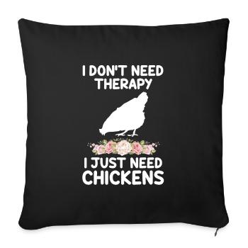 Hühnerhaltung Tierhaltung Geschenk - Sofakissenbezug 45 x 45 cm - Schwarz - Vorne