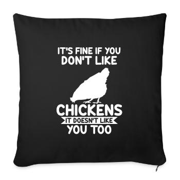 Hühnerhaltung Tierhaltung Geschenk - Sofakissenbezug 45 x 45 cm - Schwarz - Vorne