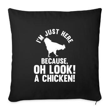 Hühnerhaltung Tierhaltung Geschenk - Sofakissenbezug 45 x 45 cm - Schwarz - Vorne