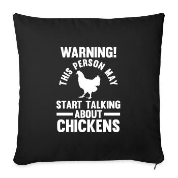 Hühnerhaltung Tierhaltung Geschenk - Sofakissenbezug 45 x 45 cm - Schwarz - Vorne