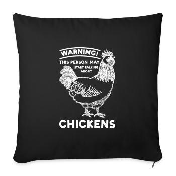 Hühnerhaltung Tierhaltung Geschenk - Sofakissenbezug 45 x 45 cm - Schwarz - Vorne