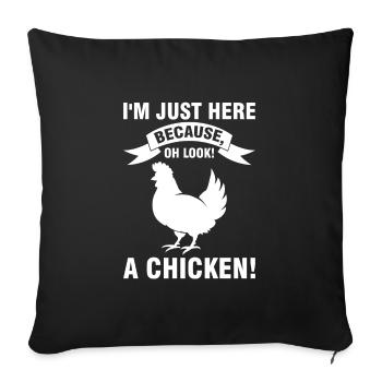 Hühnerhaltung Tierhaltung Geschenk - Sofakissenbezug 45 x 45 cm - Schwarz - Vorne