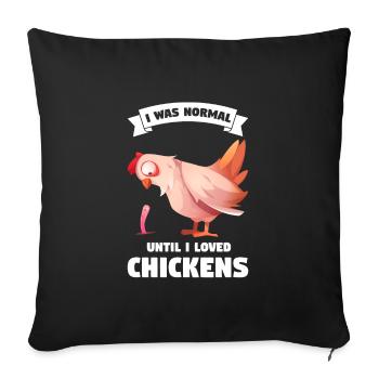 Hühnerhaltung Tierhaltung Geschenk - Sofakissenbezug 45 x 45 cm - Schwarz - Vorne