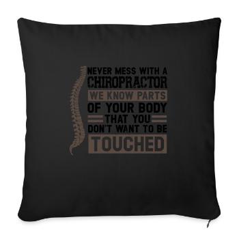 Physiotherapeut Chiropraktiker Neurologie Geschenk - Sofakissenbezug 45 x 45 cm - Schwarz - Vorne