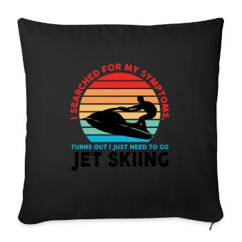 Jetski Jetskifahren Wintersport Geschenk - Sofakissenbezug 45 x 45 cm - Schwarz - Vorne