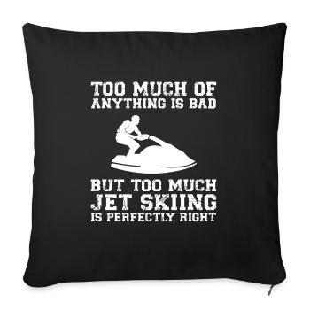 Jetski Jetskifahren Wintersport Geschenk - Sofakissenbezug 45 x 45 cm - Schwarz - Vorne