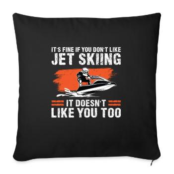 Jetski Jetskifahren Wintersport Geschenk - Sofakissenbezug 45 x 45 cm - Schwarz - Vorne