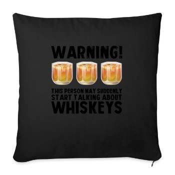 Whiskey trinken Whiskey trinken Whiskey Geschenk - Sofakissenbezug 45 x 45 cm - Schwarz - Vorne