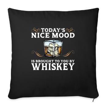Whiskey trinken Whiskey trinken Whiskey Geschenk - Sofakissenbezug 45 x 45 cm - Schwarz - Vorne