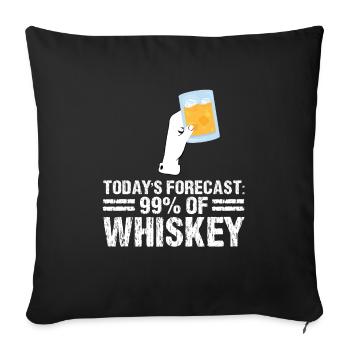 Whiskey trinken Whiskey trinken Whiskey Geschenk - Sofakissenbezug 45 x 45 cm - Schwarz - Vorne