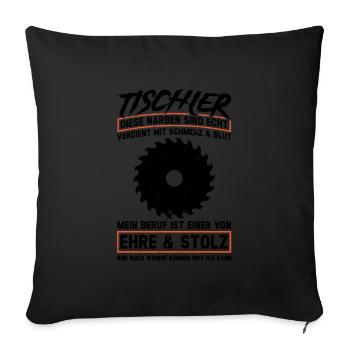 Tischler Beruf Schreiner Geschenk - Sofakissenbezug 45 x 45 cm - Schwarz - Vorne