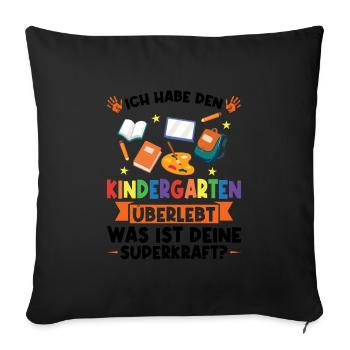 Kindergarten Abschluss Kindergarten Abschluss - Sofakissenbezug 45 x 45 cm - Schwarz - Vorne