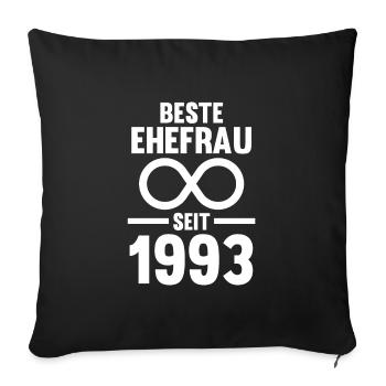 30 Jahre Ehe Ehefrau 30. Hochzeitstag Geschenk - Sofakissenbezug 45 x 45 cm - Schwarz - Vorne