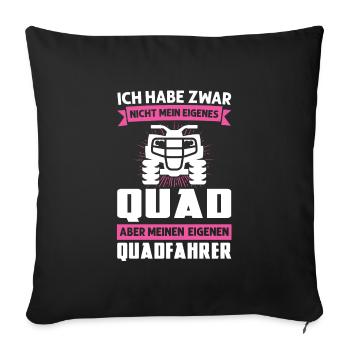 Quad Biker Quad Fahrer Geschenk - Sofakissenbezug 45 x 45 cm - Schwarz - Vorne