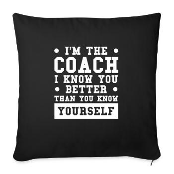 Trainer Trainer Sport Geschenk - Sofakissenbezug 45 x 45 cm - Schwarz - Vorne