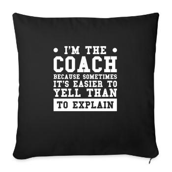 Trainer Trainer Sport Geschenk - Sofakissenbezug 45 x 45 cm - Schwarz - Vorne