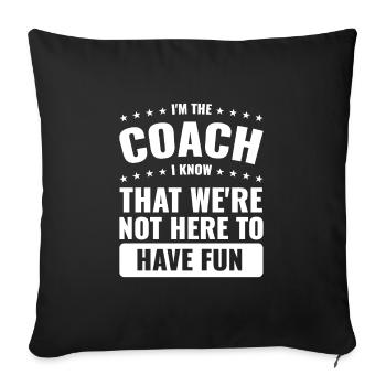 Trainer Trainer Sport Geschenk - Sofakissenbezug 45 x 45 cm - Schwarz - Vorne