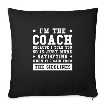 Trainer Trainer Sport Geschenk - Sofakissenbezug 45 x 45 cm - Schwarz - Vorne
