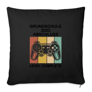 Grundschule Abschluss 2023 Gymnasium Geschenk - Sofakissenbezug 45 x 45 cm - Schwarz - Vorne