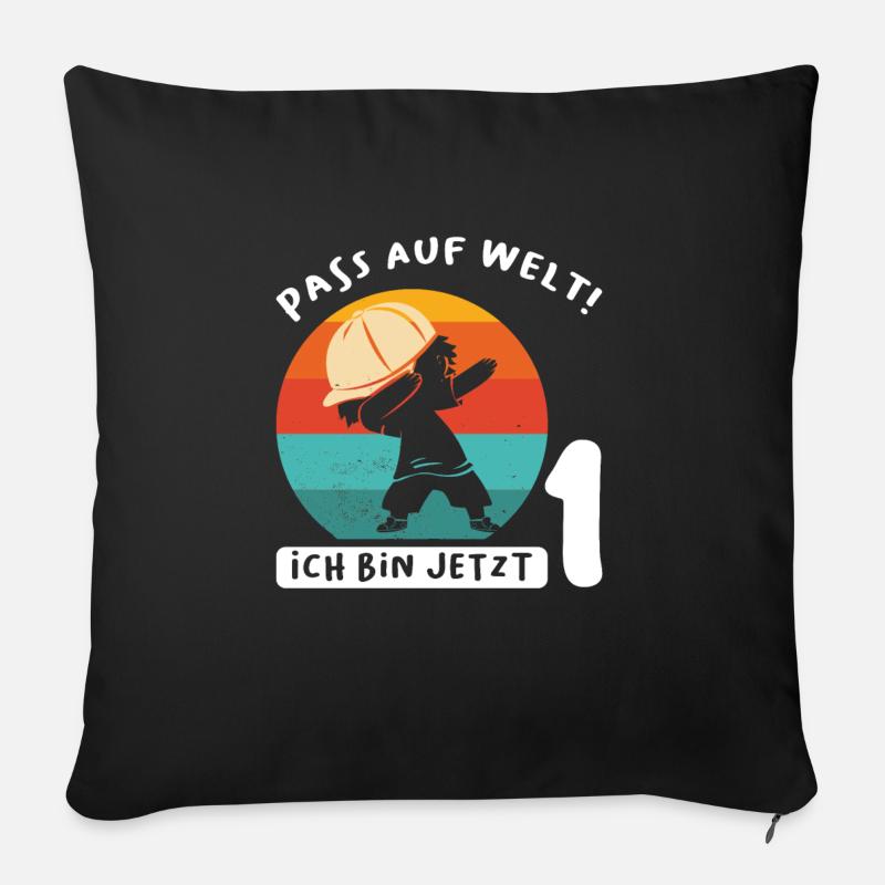 1.Geburtstag Dabbing Dabbing Junge Geschenk - Sofakissenbezug 45 x 45 cm - Schwarz