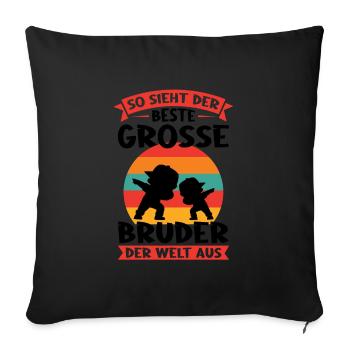 Junge Dabbing Dabbing Brüder Geschenk - Sofakissenbezug 45 x 45 cm - Schwarz - Vorne