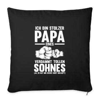 Große Schwester Eule Grosse Schwester Geschenk - Sofakissenbezug 45 x 45 cm - Schwarz - Vorne