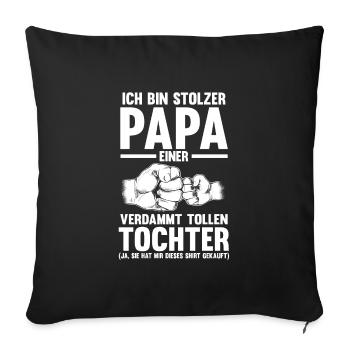 Große Schwester Flamingo Grosse Schwester Geschenk - Sofakissenbezug 45 x 45 cm - Schwarz - Vorne