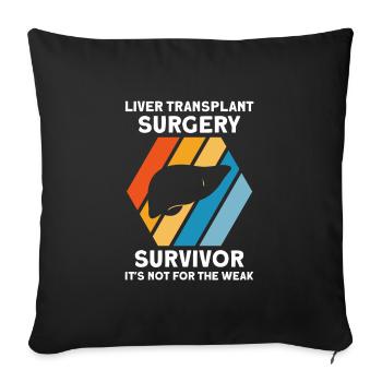 Lebertransplantation Chirurgie Lebertransplantatio - Sofakissenbezug 45 x 45 cm - Schwarz - Vorne