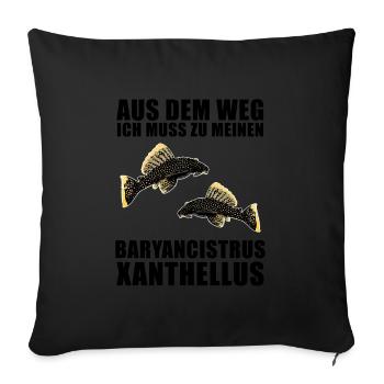 Fish Baryancistrus Xanthellus Fisher Geschenk - Sofakissenbezug 45 x 45 cm - Schwarz - Vorne